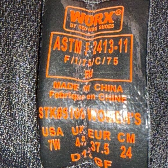 Red Wing Worx Carbide Women's Athletic Safety Toe Work Shoes Blue Size 7W - Picture 13 of 15